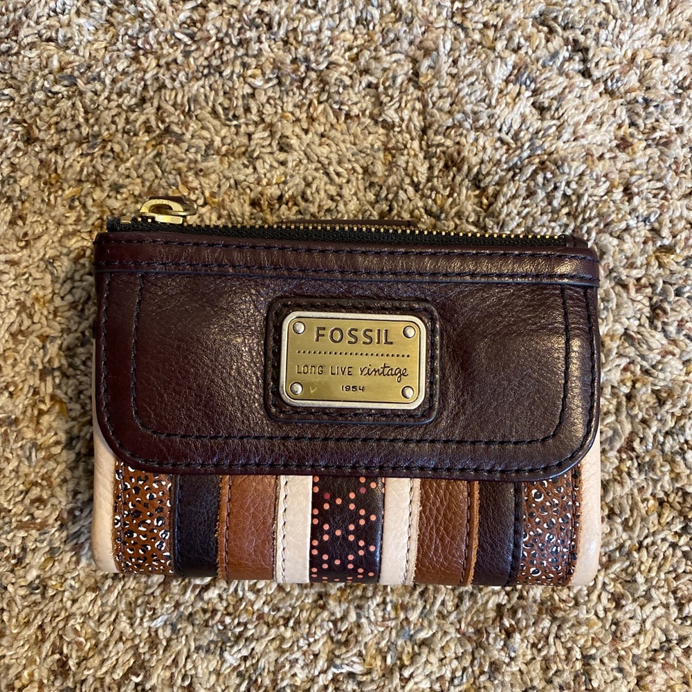 Fossil Long Live Vintage Brown Leather Wallet